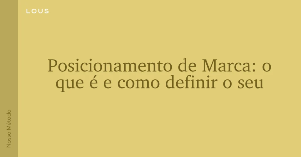 posicionamento de marca